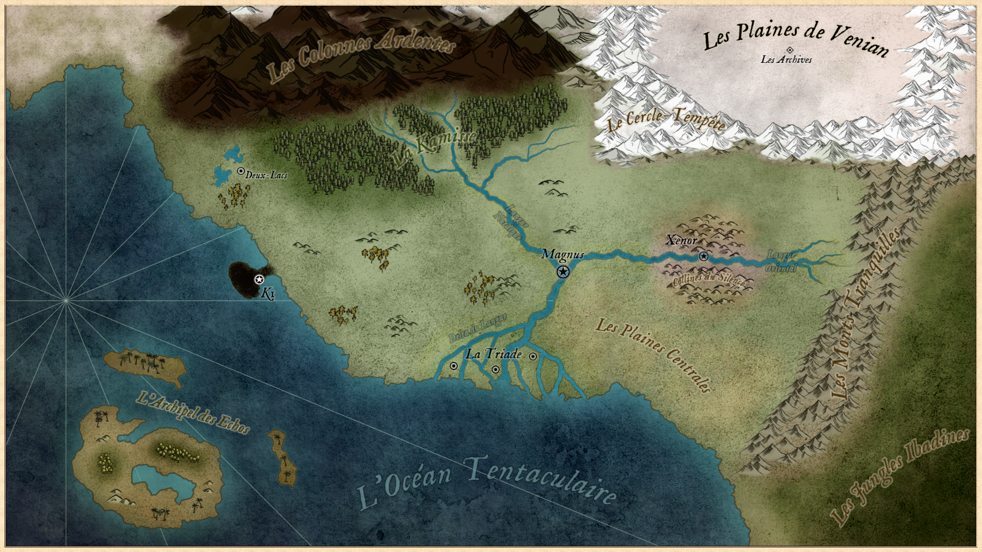 Carte de Zoryn en l'an 1000 po.